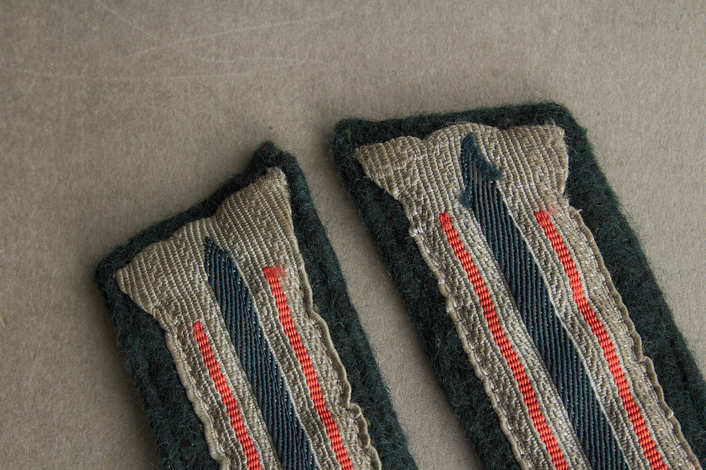 Wehrmacht "Artillerie" Collar Tabs. Matching. Tunic removed. Original.