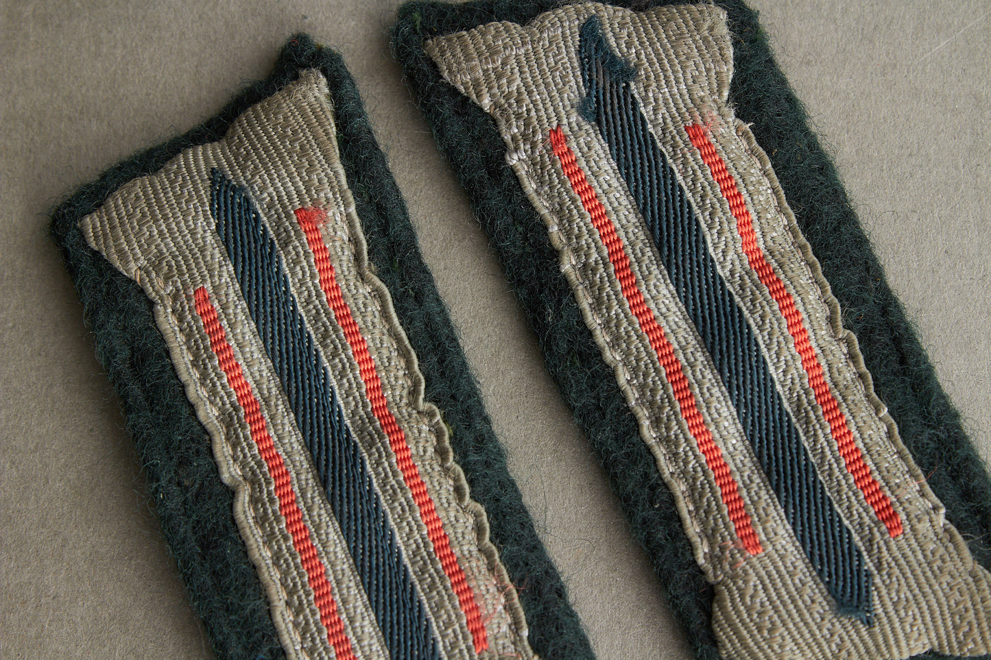Wehrmacht "Artillerie" Collar Tabs. Matching. Tunic removed. Original.