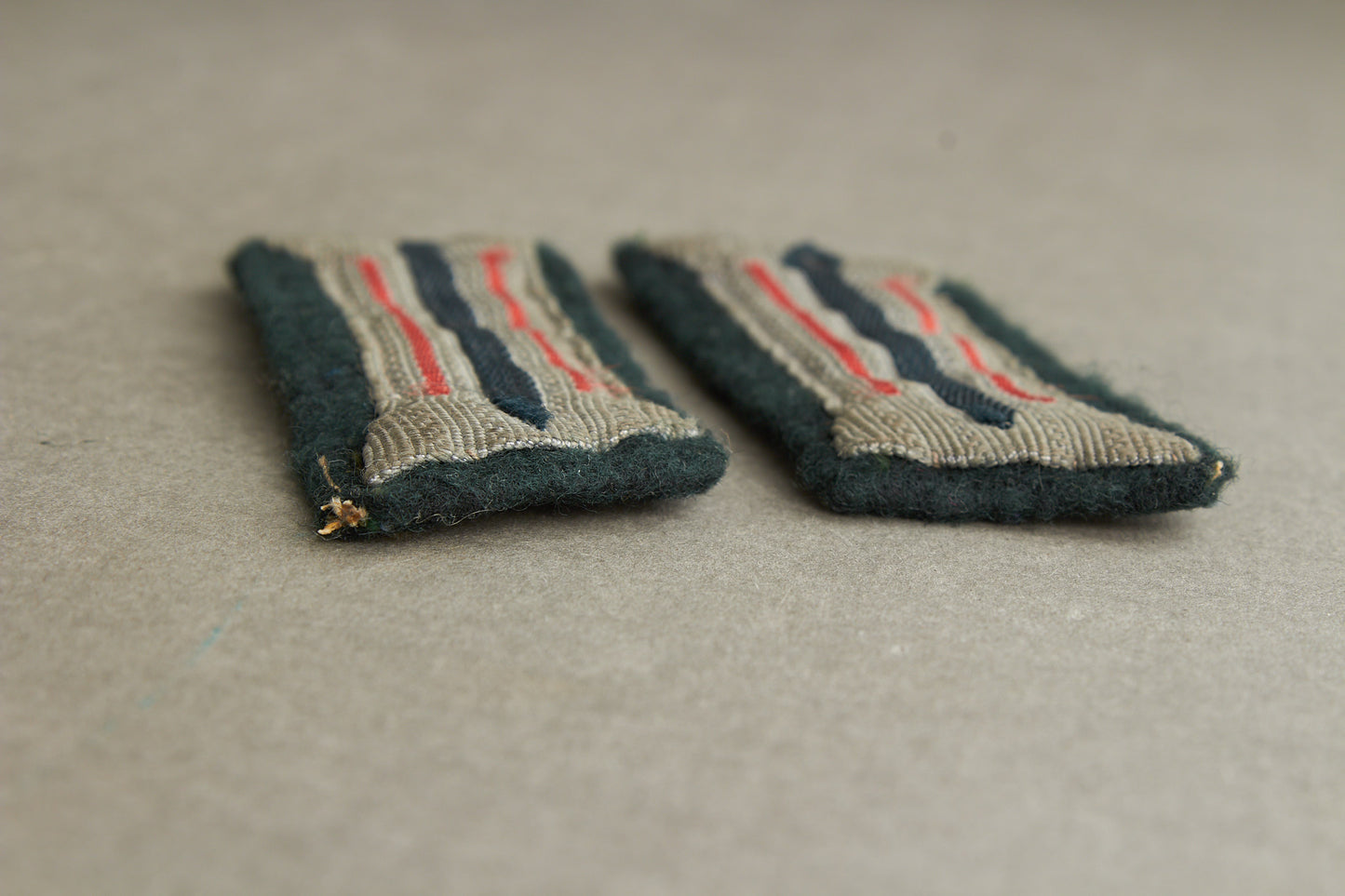 Wehrmacht "Artillerie" Collar Tabs. Matching. Tunic removed. Original.