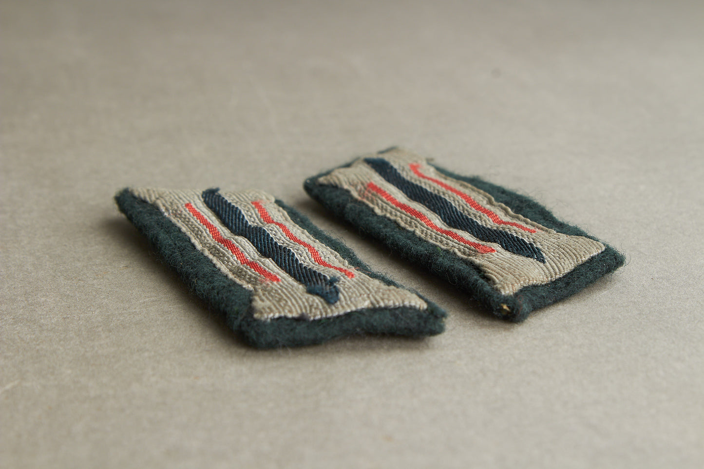 Wehrmacht "Artillerie" Collar Tabs. Matching. Tunic removed. Original.
