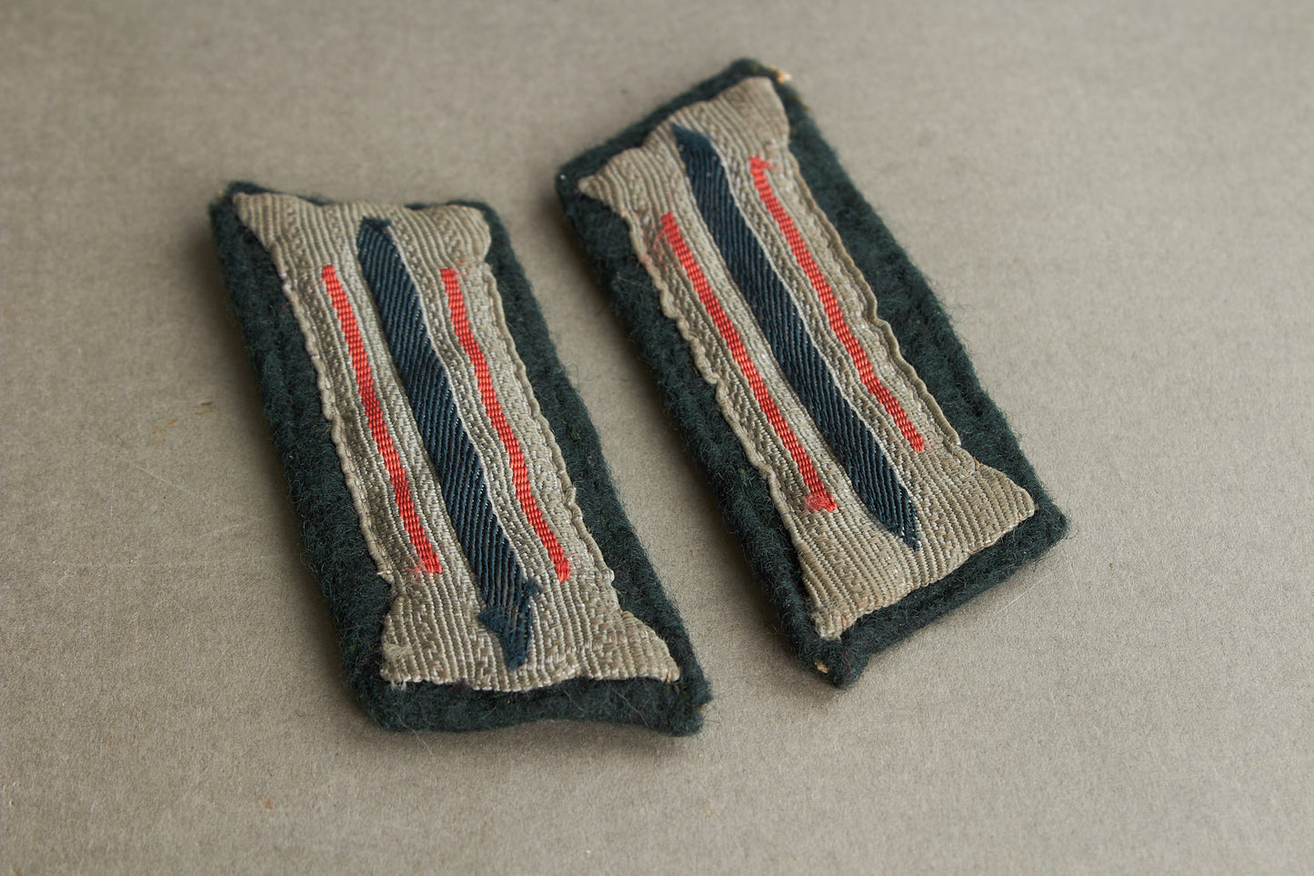 Wehrmacht "Artillerie" Collar Tabs. Matching. Tunic removed. Original.