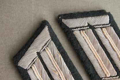 Wehrmacht Officer Collar Tabs. Matching. Tunic removed. Original.