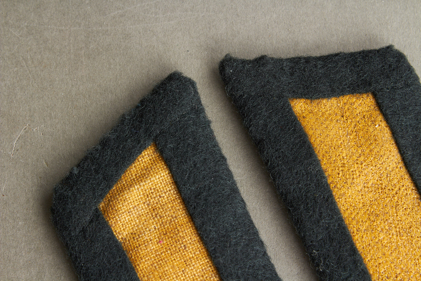 Wehrmacht Officer Collar Tabs. Matching. Tunic removed. Original.