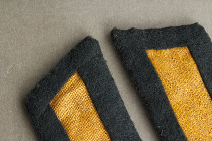 Wehrmacht Officer Collar Tabs. Matching. Tunic removed. Original.