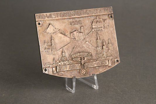 Early NSKK "Plakette" from 1935. Original.