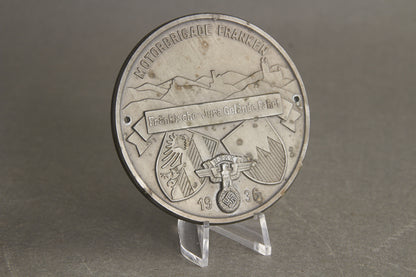 Early NSKK "Plakette" from 1936. Original.