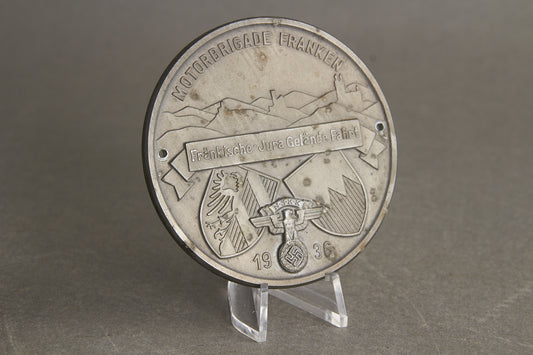 Early NSKK "Plakette" from 1936. Original.