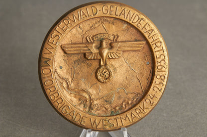 Early NSKK "Plakette" from 1935. Original.