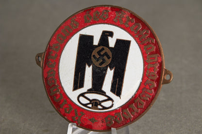 RVK (Reichsverband des Kraftfahrgewerbes) "Autoplakette". Rare. Original.