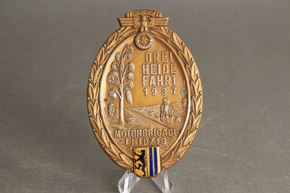 Early NSKK "Plakette" from 1937. Rare. Original.