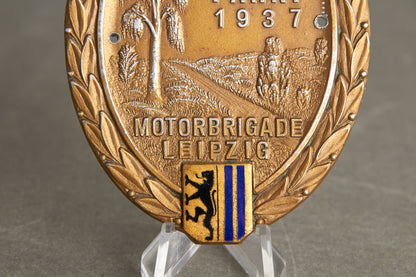 Early NSKK "Plakette" from 1937. Rare. Original.