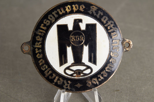 RVK (Reichsverkehrsgruppe Kraftfahrgewerbe) "Autoplakette". Original.