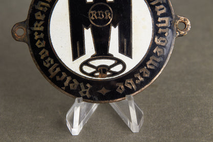 RVK (Reichsverkehrsgruppe Kraftfahrgewerbe) "Autoplakette". Original.