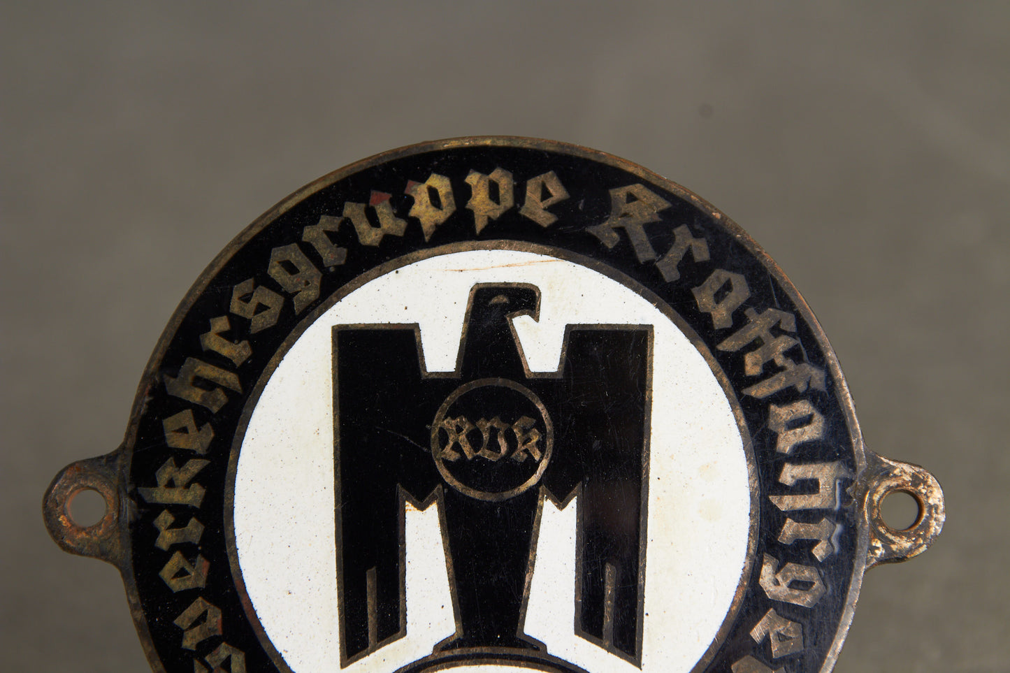 RVK (Reichsverkehrsgruppe Kraftfahrgewerbe) "Autoplakette". Original.