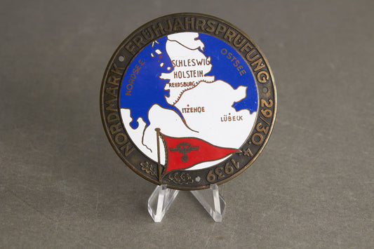 Early NSKK Nordmark Schleswig Holstein "Plakette" from 1939. Rare. Original.