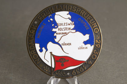 Early NSKK Nordmark Schleswig Holstein "Plakette" from 1939. Rare. Original.