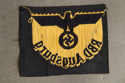 Reichsbahn "RBD Augsburg" Sleeve Insignia. Original.