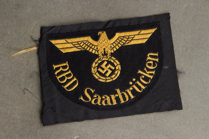 Reichsbahn "RBD Saarbrücken" Sleeve Insignia. Original.