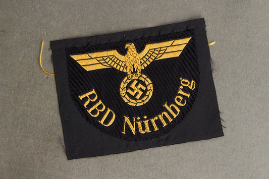 Reichsbahn "RBD Nürnberg" Sleeve Insignia. Original.