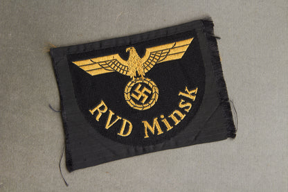 Reichsbahn "RVD Minsk" Sleeve Insignia. Rare. Original.