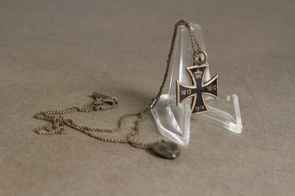 Patriotic Iron Cross Necklace. Original.