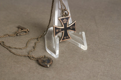 Patriotic Iron Cross Necklace. Original.