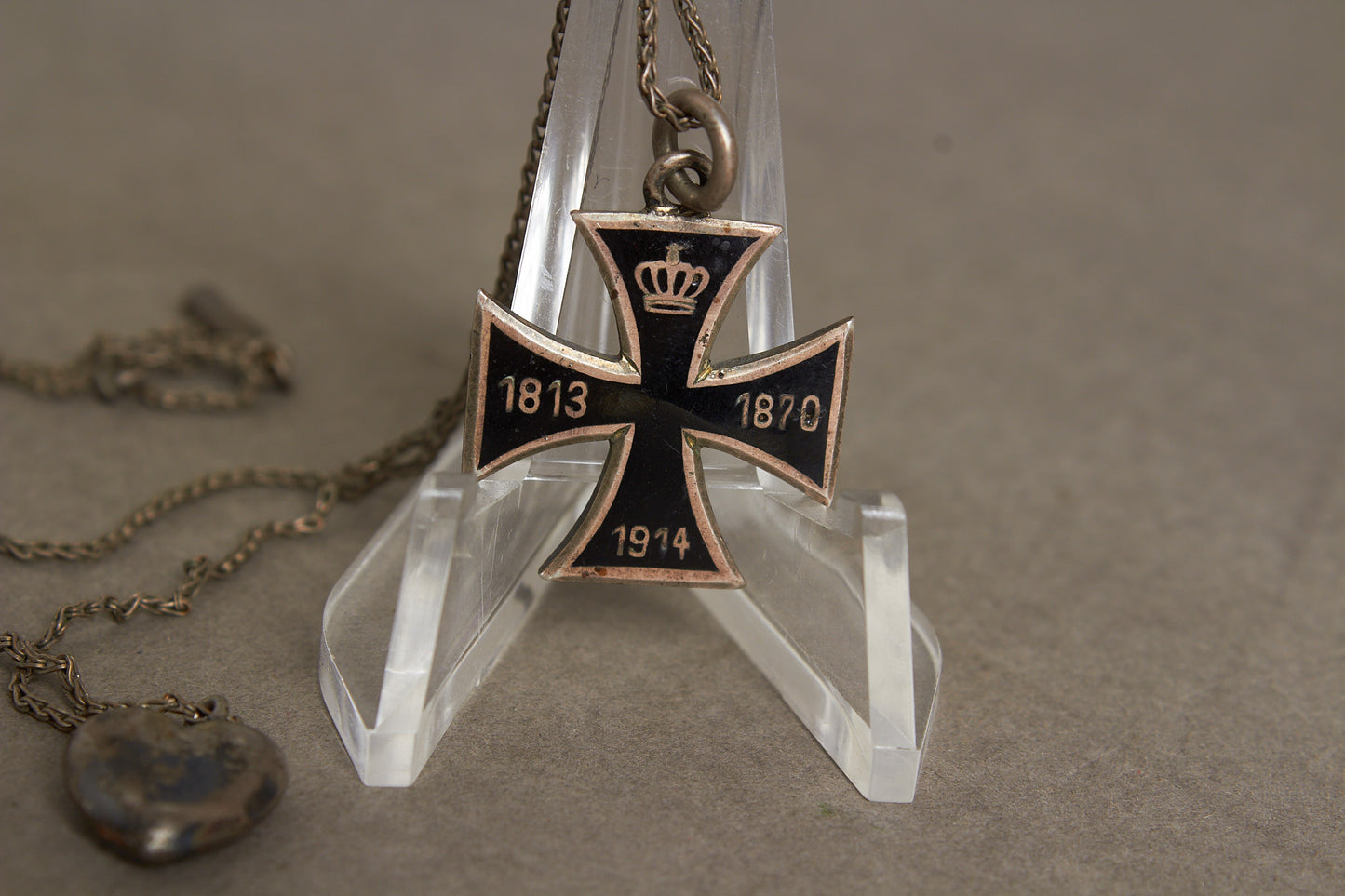 Patriotic Iron Cross Necklace. Original.