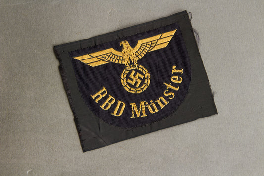 Reichsbahn "RBD Münster" Sleeve Insignia. Original.