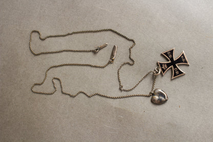 Patriotic Iron Cross Necklace. Original.