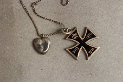 Patriotic Iron Cross Necklace. Original.