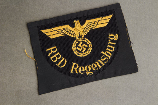 Reichsbahn "RBD Regensburg" Sleeve Insignia. Original.