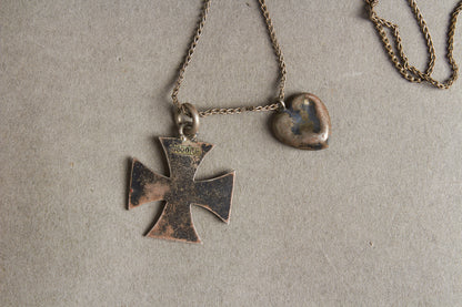 Patriotic Iron Cross Necklace. Original.