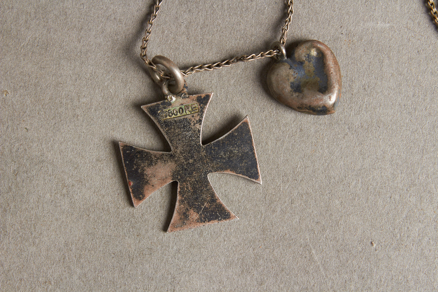 Patriotic Iron Cross Necklace. Original.