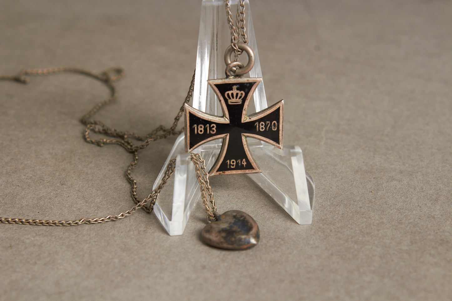 Patriotic Iron Cross Necklace. Original.