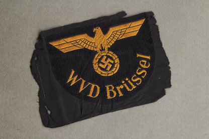Reichsbahn "WVD Brüssel" Sleeve Insignia. Original.