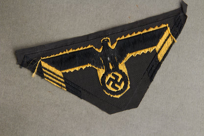 Late War Reichsbahn M44-pattern "Ärmeladler" Sleeve Eagle. Rare. Original.