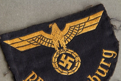 Reichsbahn "RBD Augsburg" Sleeve Insignia. Original.
