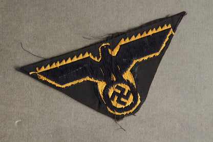 Late War Reichsbahn M44-pattern "Ärmeladler" Sleeve Eagle. Rare. Original.