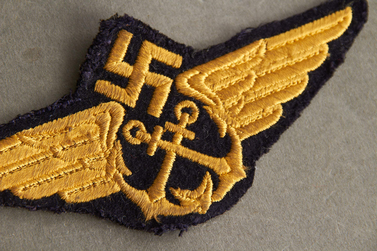 Early Luftwaffe "Seenotdienst" (Maritime Air-Sea Rescue) Pilot Officer Cap Badge. Rare! Original.