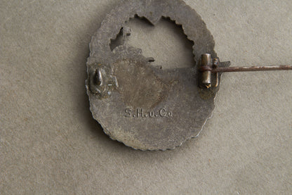 Kriegsmarine "Zerstörer-Kriegsabzeichen". Maker marked "S.H.u.Co". Original.