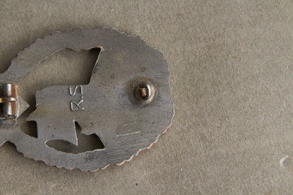 Kriegsmarine "Hilfskreuzer-Kriegsabzeichen". With initials "GK". Period made Rudolf Souval. Original.