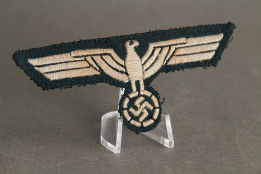 Early 'French made' Wehrmacht Breast Eagle. Tunic removed. Hard to find. Original.