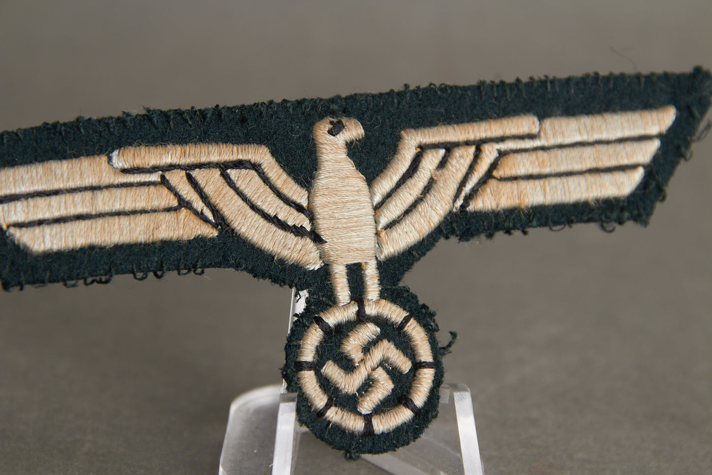 Early 'French made' Wehrmacht Breast Eagle. Tunic removed. Hard to find. Original.