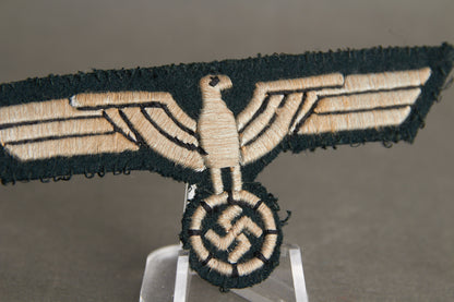 Early 'French made' Wehrmacht Breast Eagle. Tunic removed. Hard to find. Original.