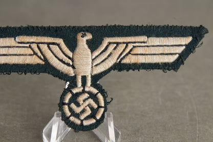 Early 'French made' Wehrmacht Breast Eagle. Tunic removed. Hard to find. Original.