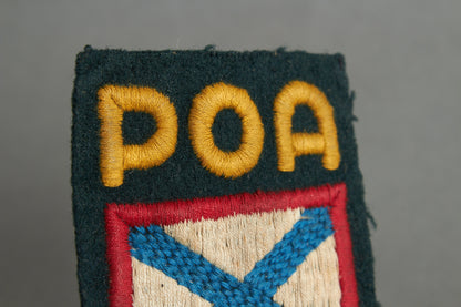 Wehrmacht POA (Russischen Befreiungsarmee) "Ärmelschild" Sleeve Shield Insignia. Original