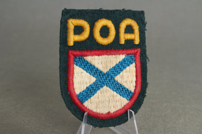 Wehrmacht POA (Russischen Befreiungsarmee) "Ärmelschild" Sleeve Shield Insignia. Original