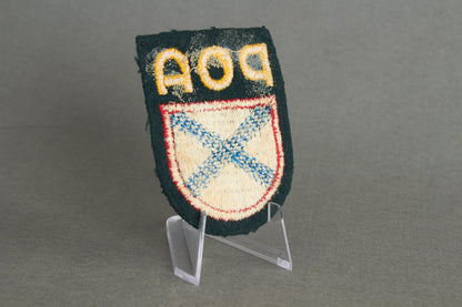 Wehrmacht POA (Russischen Befreiungsarmee) "Ärmelschild" Sleeve Shield Insignia. Original