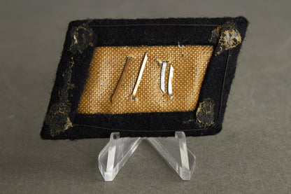Waffen-SS collar tab used by NSKK "Transportgruppe Speer". Rare. Original.