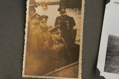 4 interesting pictures from Denmark. 1 with Dönitz, 2 with Rommel and 1 from the liberation. Rare. Original.